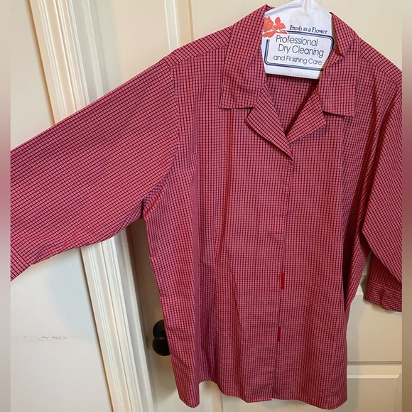 Plaid Collared Blouse - Picture 2 of 8